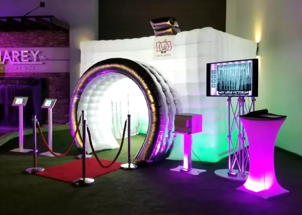 Fast air shipping InflatableBooth Camera  Photo  Inflatable Cube Tent with Blower Photo Booth Backdrop for Wedding, Event Show