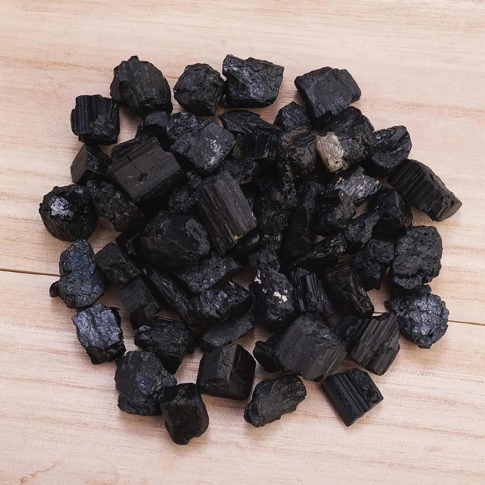 100G Natural Black Tourmaline Rough Stone Home Decoration Irregular Shape Fengshui Ornaments for Tabletop Meditation Tea Room