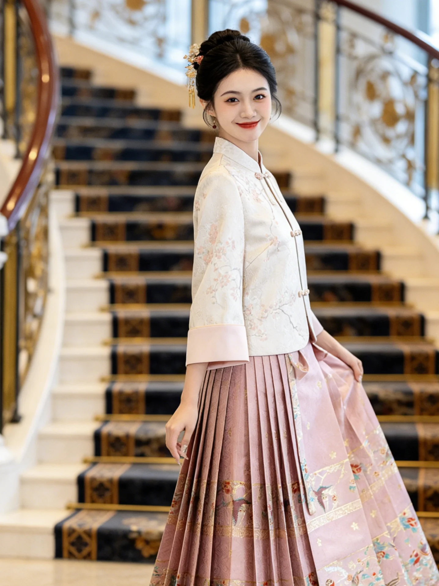 Pink New Chinese Sle Wedding Dr Set Engagement Suit Return Home Casual Wedding Daily 2025 Bride Gown A-Line Skirt