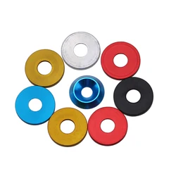 M6 M8*D20/22/24/35MM Aluminium Alloy Countersunk Hole Gaskets Fisheye Spacer Licence Plate Screw Washer Height 5 6 8mm