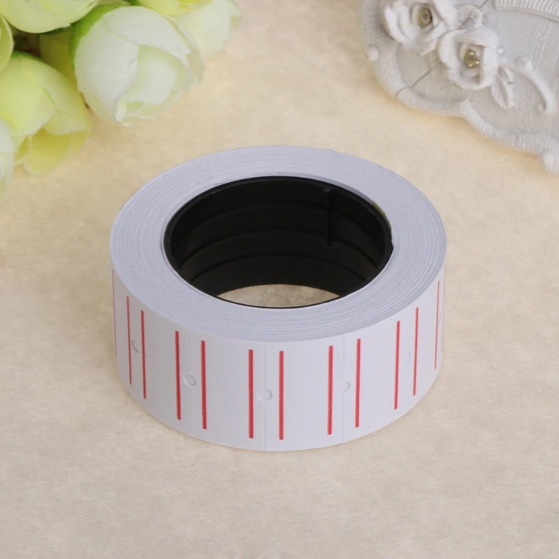 White Self Adhesive Price Label 500pcs/roll Blank Rectangle Address Tag Supplies for School Office File Document Mark