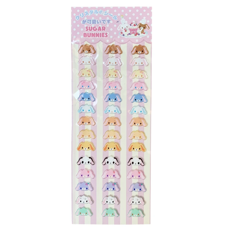 

Cute Sugarbunnies Stickers Three-D Anime Bunny Head Kawaii Stickers Laptop Notebook Sticker Book Decor Girls Small Gift