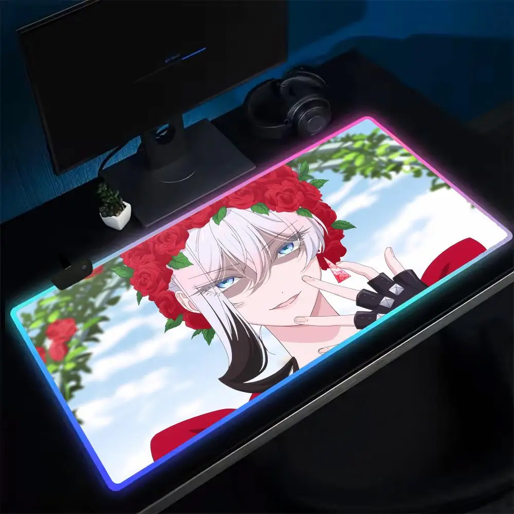 قد أطلب شيء نهائي واحد لوحة الماوس أنيمي الألعاب ماوس الوسادة LED الجدول منصات الخلفية المطاط سطح المكتب XXL RGB حصير مكتب #2