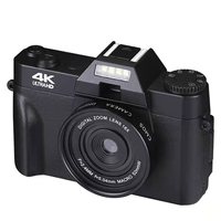 4K HD Professional Digital Camera with WIFI, 48MP, 16X Zoom, 3-Inch Flip Screen, Camcorder & Webcam Features