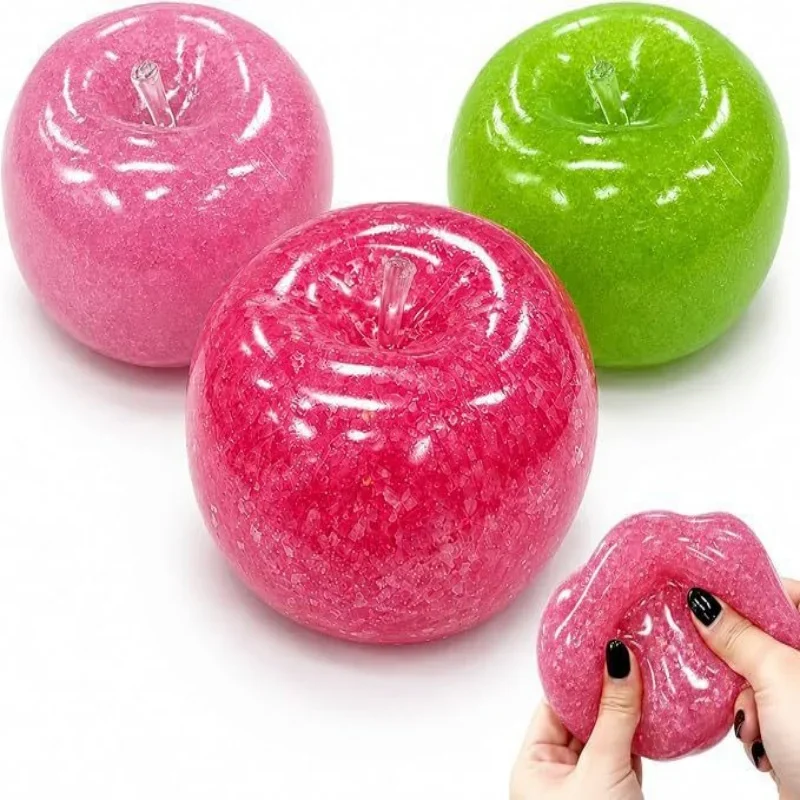 Taba Apple Slushie Squishy Fidget Toy Crunchy Moldable Non-Bounce Sensory Stress Reliever Medium Grip Strength Slow Rising Gift