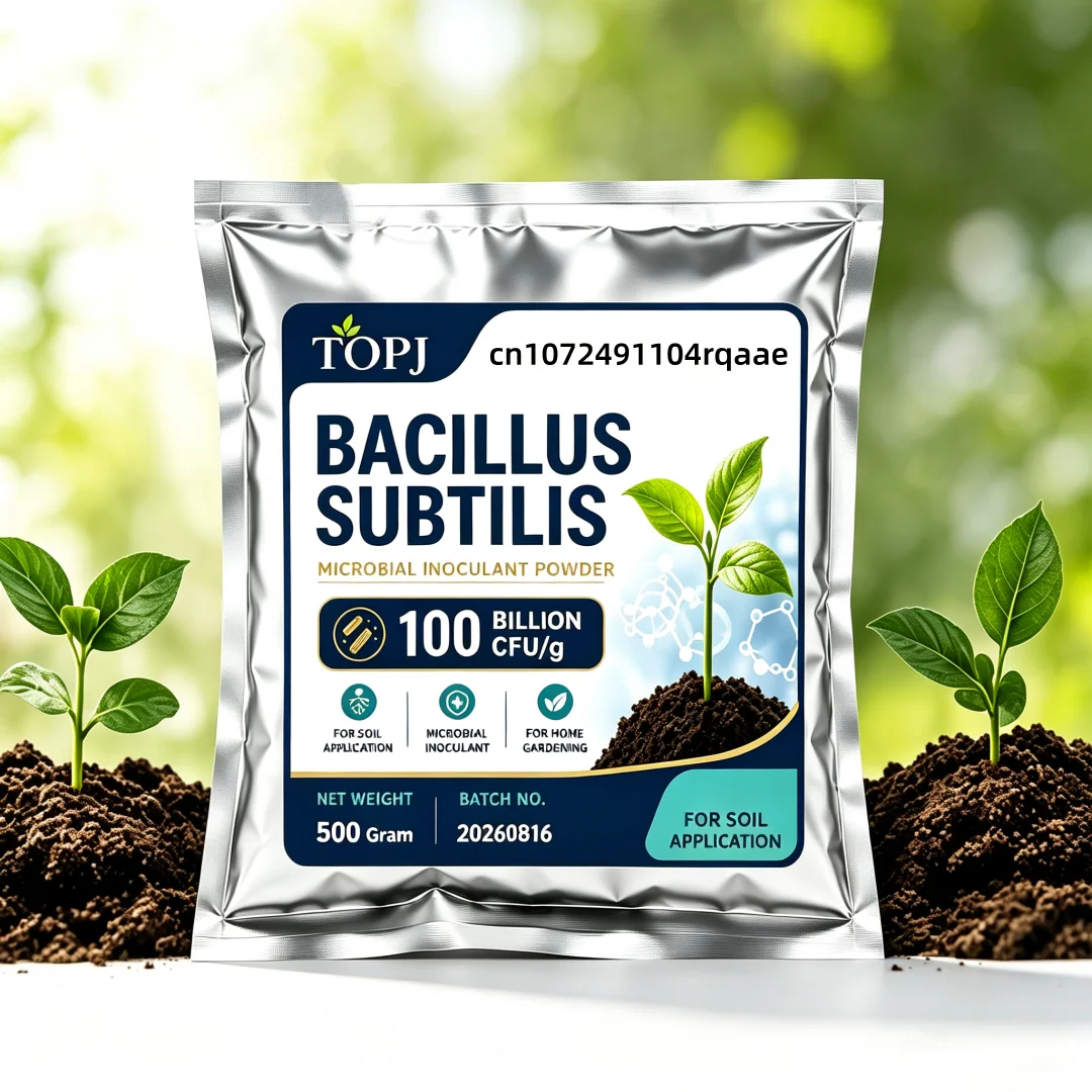 TOPJ Bacillus Subtilis Powder 100 Billion CFU/g Microbial Inoculant Powder for Soil Conditioning, Home Garden Vegetables Fruits