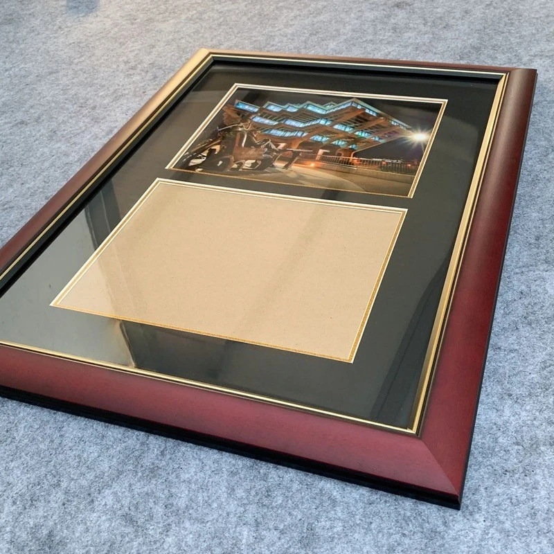 Solid Wood Certificate Photo Frame, A4 A3 Letter Size Document Frame Customizable for Wall Display