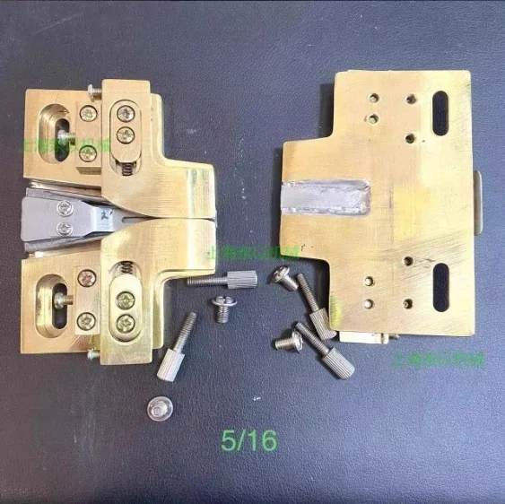 Industrial Sewing Machine Hat Folder Tap Atta Ching Folder Lola Brass Hat For Double Needle Overlock Stitch Binder