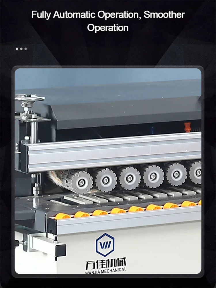 WFS-210 Fully Automatic High Speed Edge Banding Machine High Efficiency Straight Line Trimming Edge Banding Machine