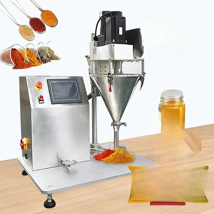 Semi-automatic auger packing pepper spice coffee powder filling machine