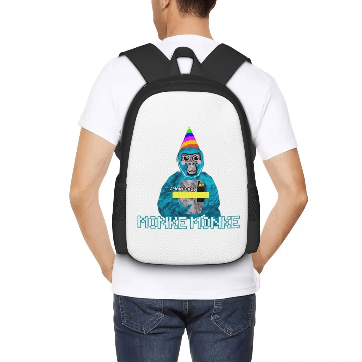 Gorilla Tag JMANCURLY Monke Monke VR Gamer Student Backpack School Bag Hiking Travel Daypack for  Fashion Bookbag Shoulder Bags