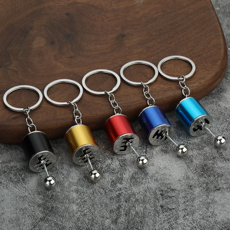 1PCS Car Modification Pendant Six Gear Shift Keychain for Car Pendant Shifter Metal Key Ring Charms Keychain Accessories Pendant