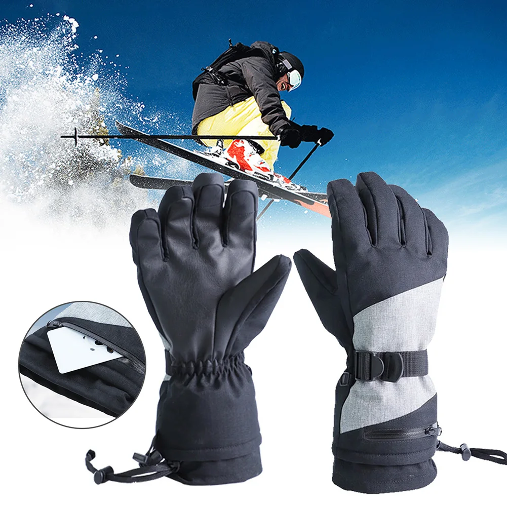 Unisex Thermal Fleece Cycling Gloves, Touch Screen, Ski Gloves, Windproof, Waterproof, Riding, Plush, Outdoor, New