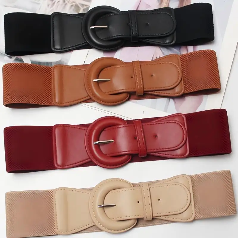 

Эластичная и эластичная женская полукруглая сумка с пряжкой из искусственной кожи, пальто, юбка, свитер, украшение, модная и универсальная эластичная сумка