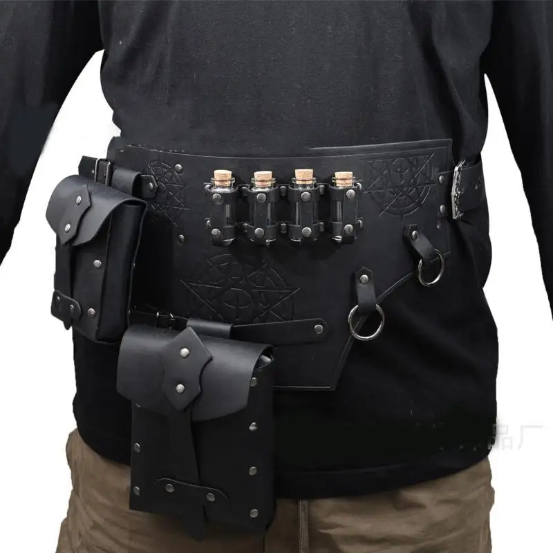 652F حزام منقوش حزام القرون الوسطى حزام متقن لزي LARP والاحتفالات للحفلات التنكرية والملابس اليومية