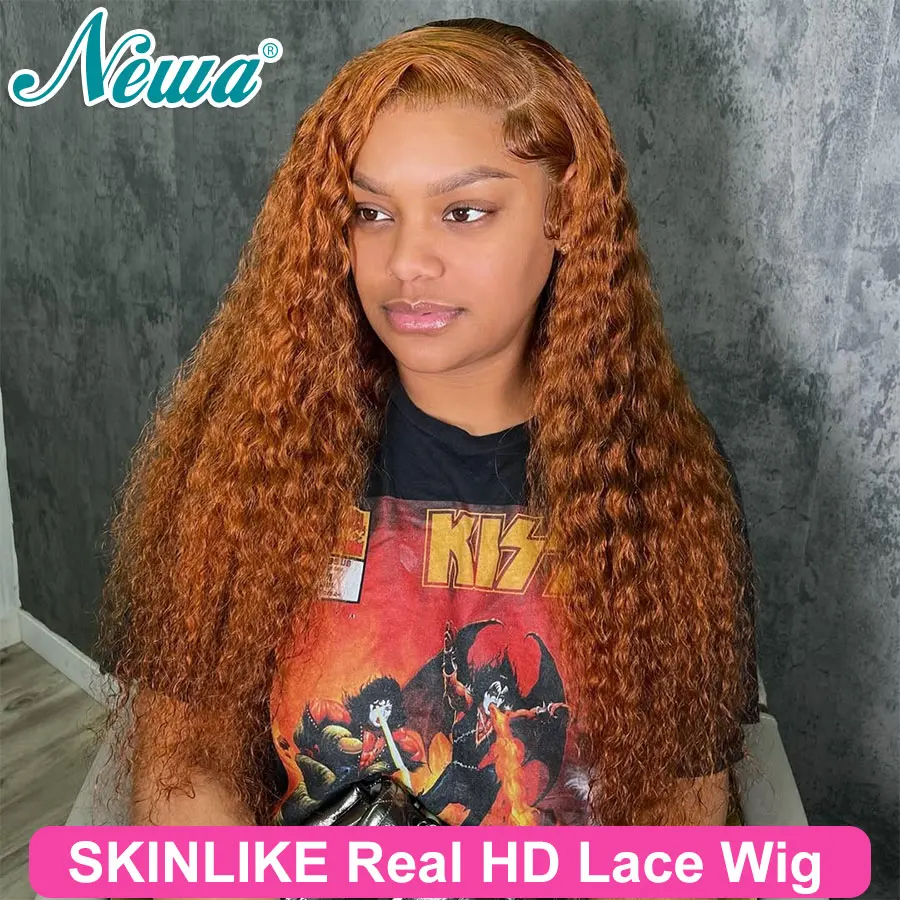 Newa Hair Side Part 13x6 HD Lace Frontal Human Hair Wig Pre Plucked Colored Ultra Fitted Glueless HD Lace Closure Wig For Women