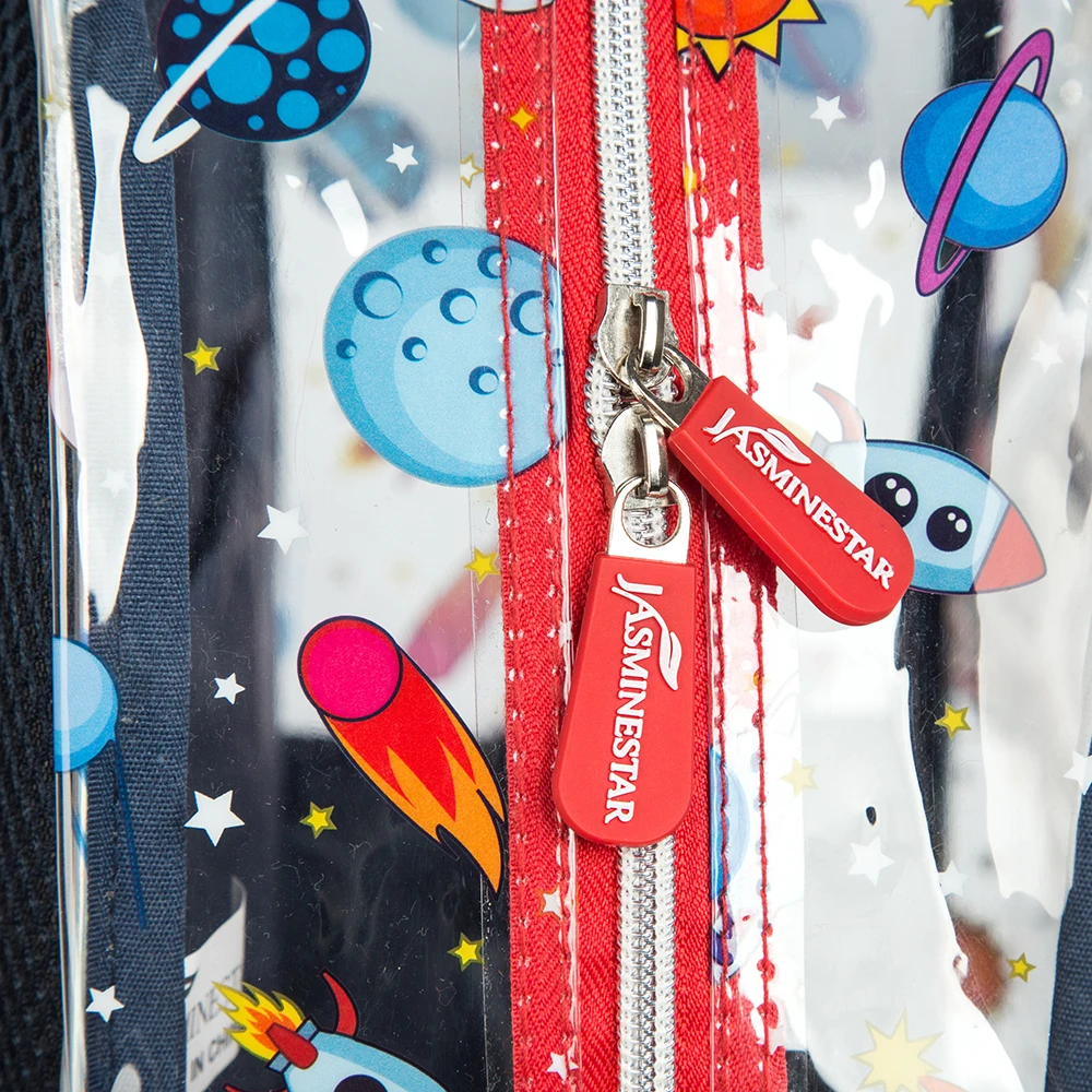 Transparent Spaceman Astronaut Pattern School Bags for Boys Kawaii Backpack with Lunch Box Pencil Case School Toddler Backpack