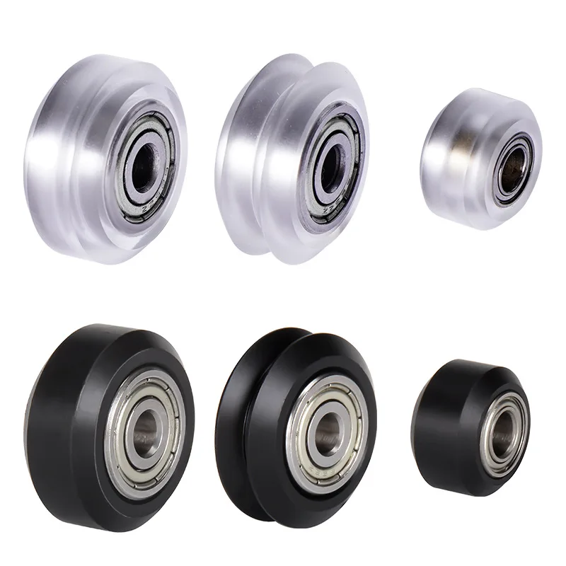 4/8/12PCS CNC Nylon POM Large and Small Wheels, Idler V-Groove Aluminum Perlin Pulleys, Suitable for 3D Printer Linear Bearings