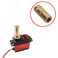 2PCS 25T Servo Shaft Coupler Adapter Shaft Top Hole 6mm Outer Dia 10mm Extension Column Coupling Connector for RC Airplane