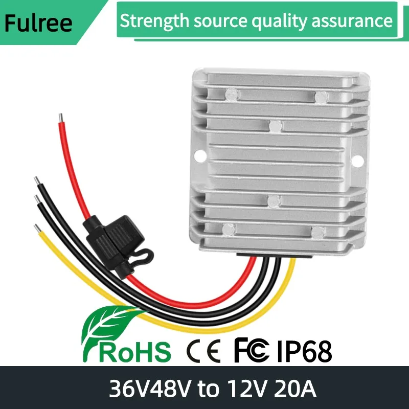 

20A 240W 12v golf cart 48V 36V to 12V converter Voltage regulator Decelerating transformer with fuse