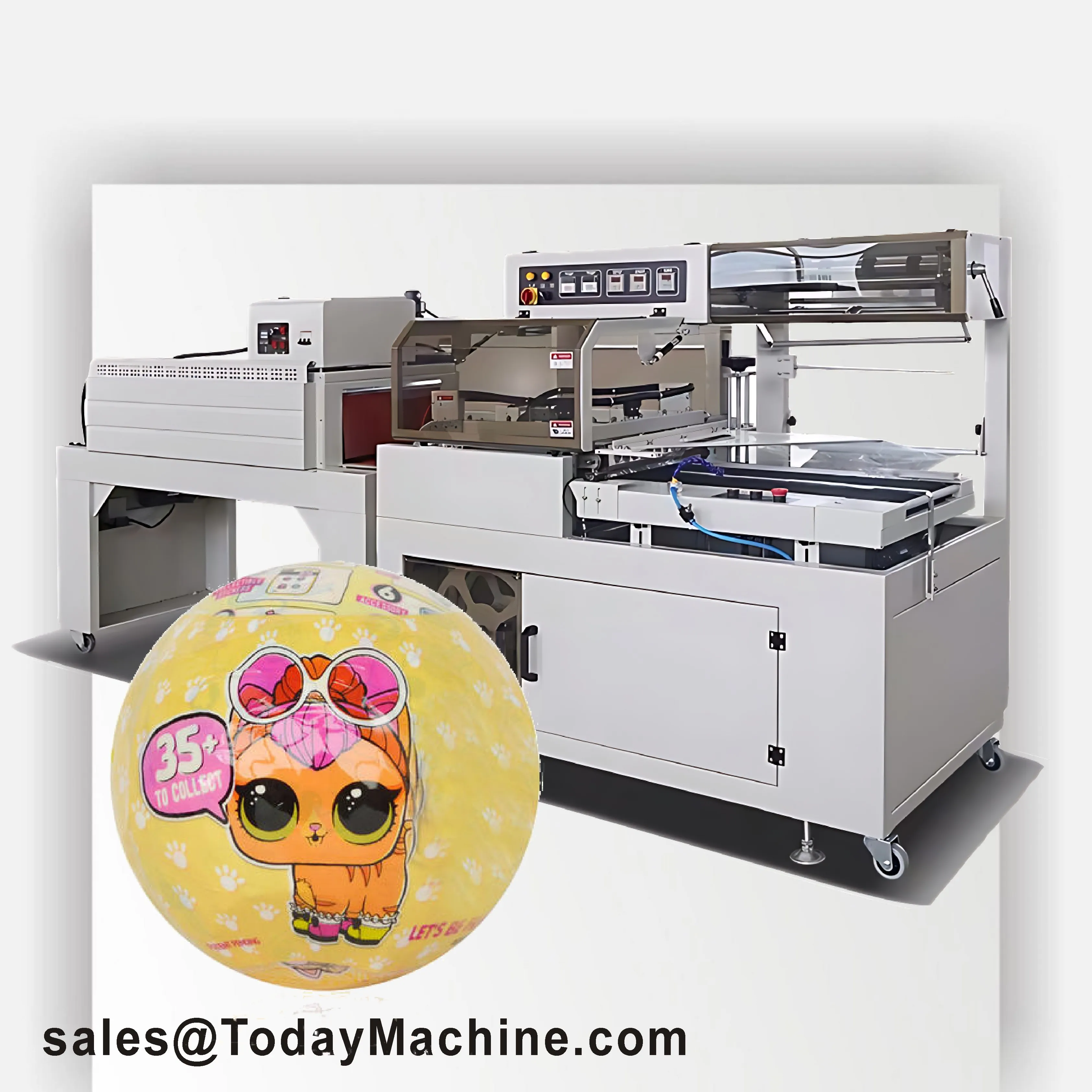 Food Grade Chocolate Bar Automatic PLC Motor High-Accuracy Energy Saving Shrink Film Wrapping Machine for Commodity Packaging