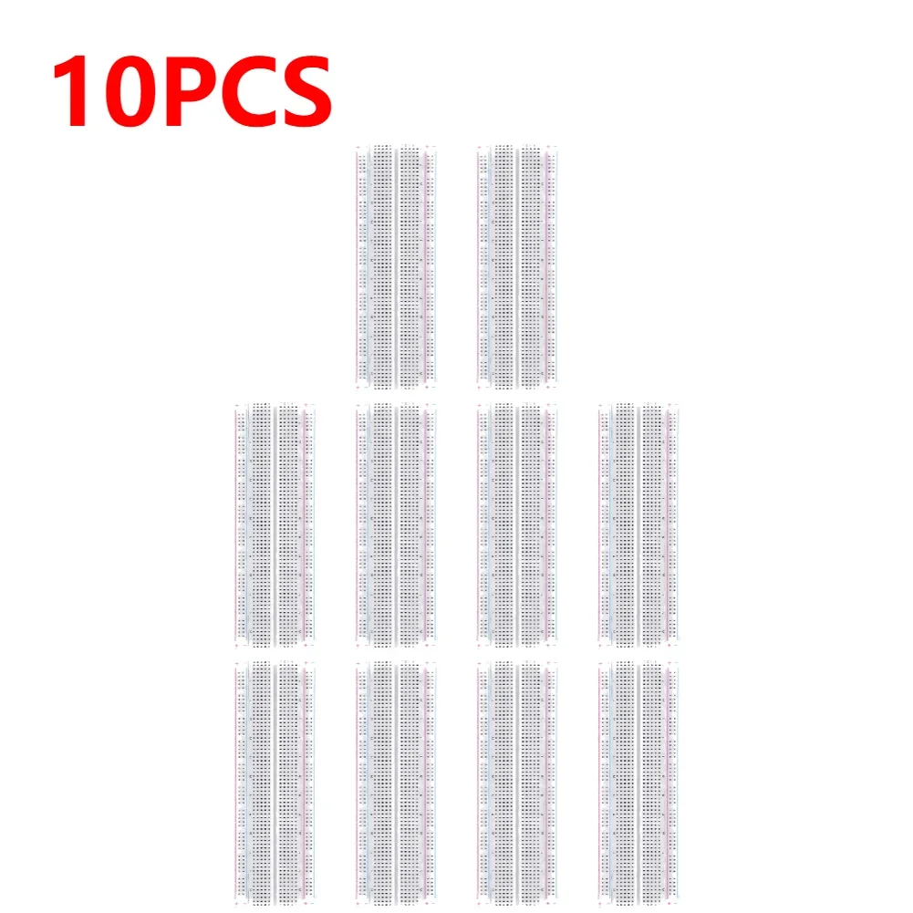 1-10 STKS Broodplank 830 Punt Soldeerloze PCB Broodplank MB-102 MB102 Test Ontwikkelen 200 aansluitingen DIY Wit/Transparant met verpakking
