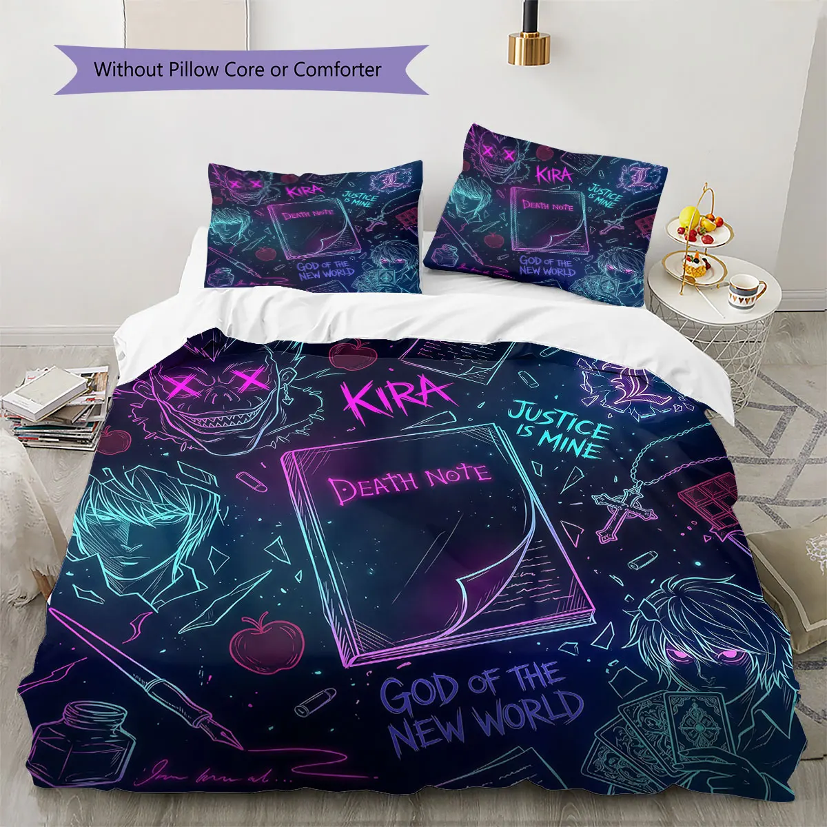 Death Note Soft Duvet Cover Children's Bedding Set,Extra Large Size Ideal Gift Various Sizes Available -HE183