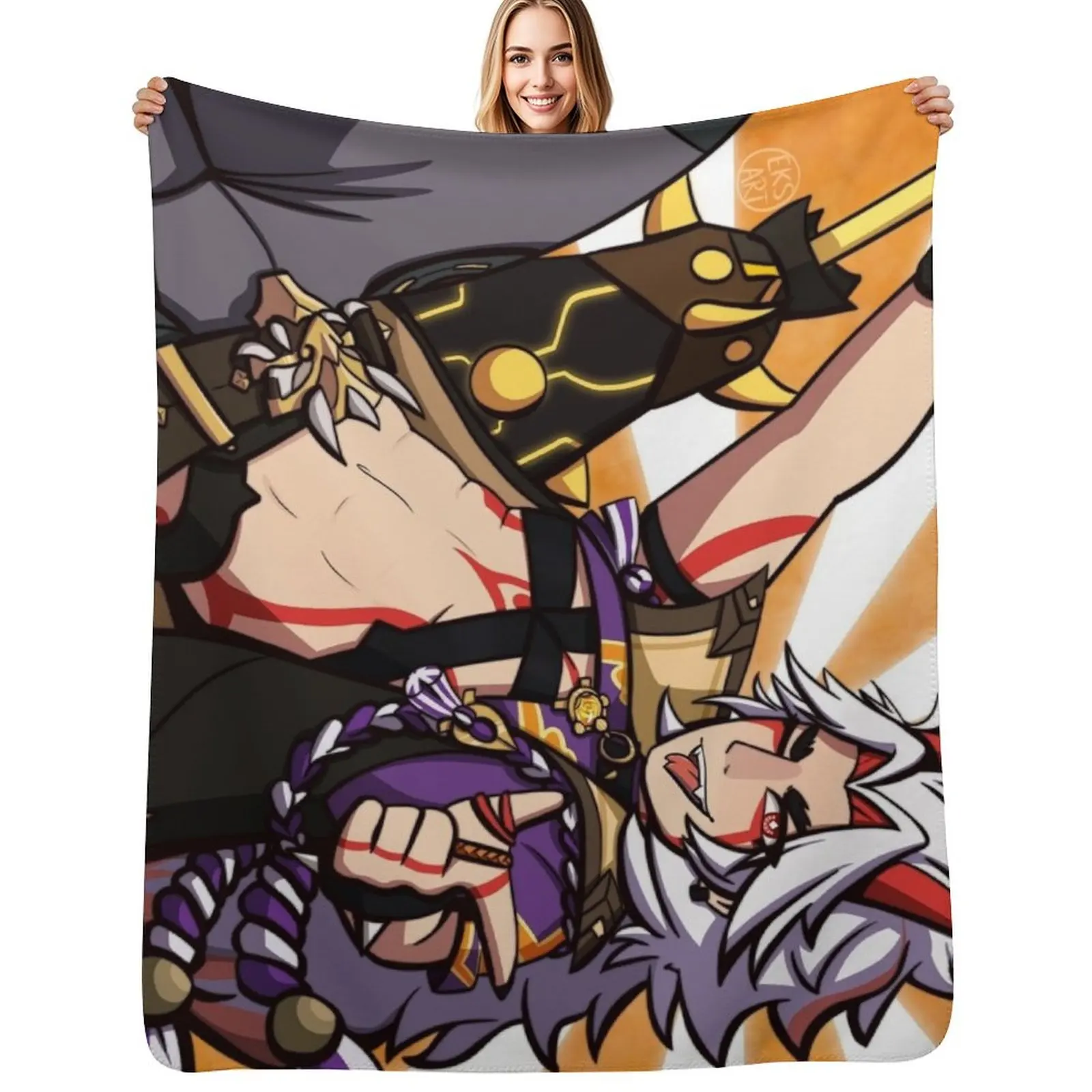 

Arataki Itto Throw Blanket Custom For Decorative Sofa anime Stuffeds Blankets