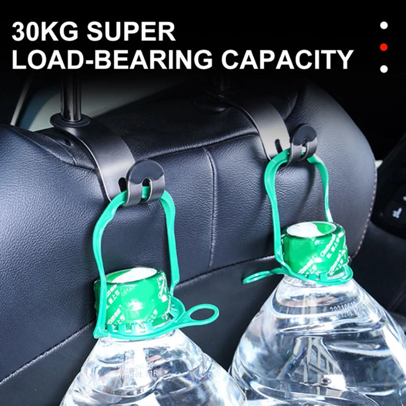 Upgrade Double Head Hooks Car Rear Seat Hanging Holder Interior Hook Organizer Back Seats Headrest Hanger Hook Car Accessories