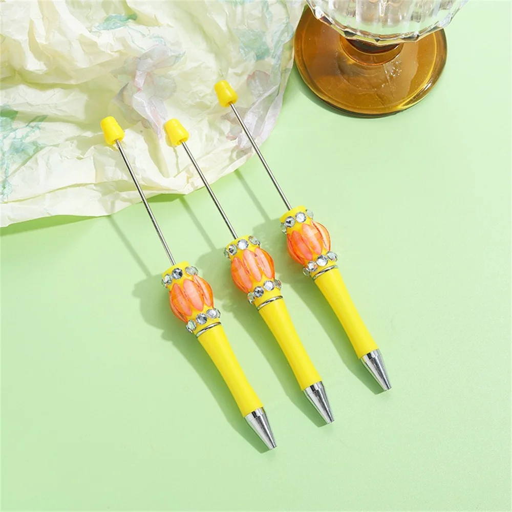 Q88 Girl Full Diamond Lantern Bead Pen DIY Handmade Stick Diamond Ballpoint Pen Beaded Student Pen Gift Pen