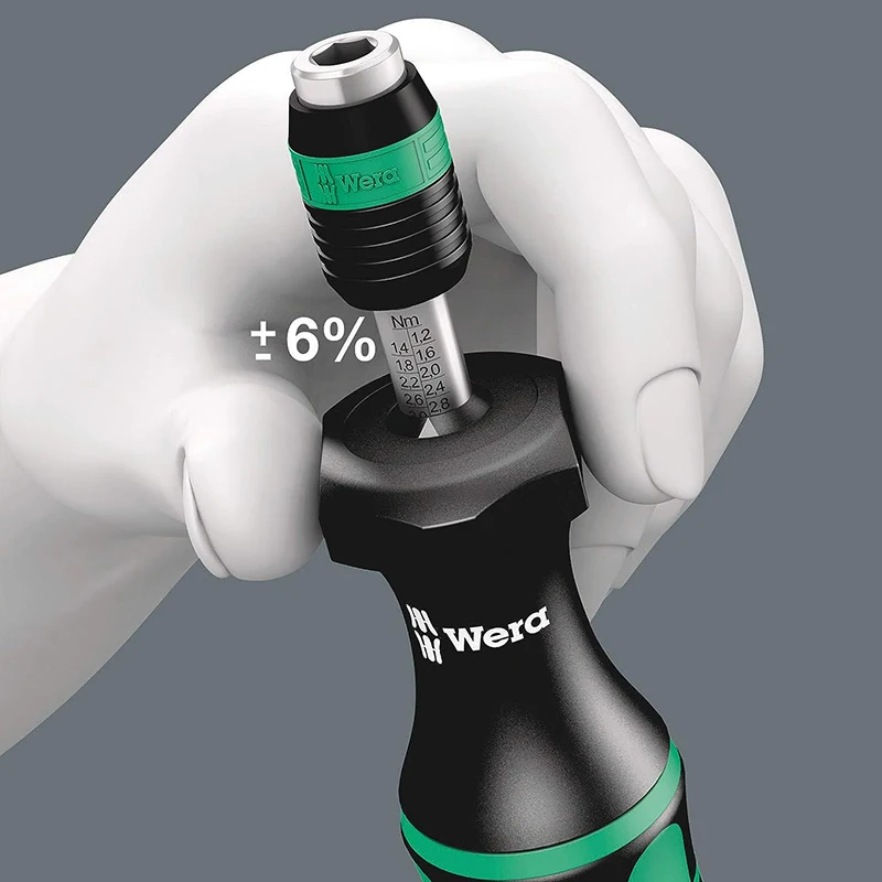 WERA 05074739001 7440/41/42 Kraftform Adjustable Torque Screwdriver Quick Installation Self-Locking Simple Operation