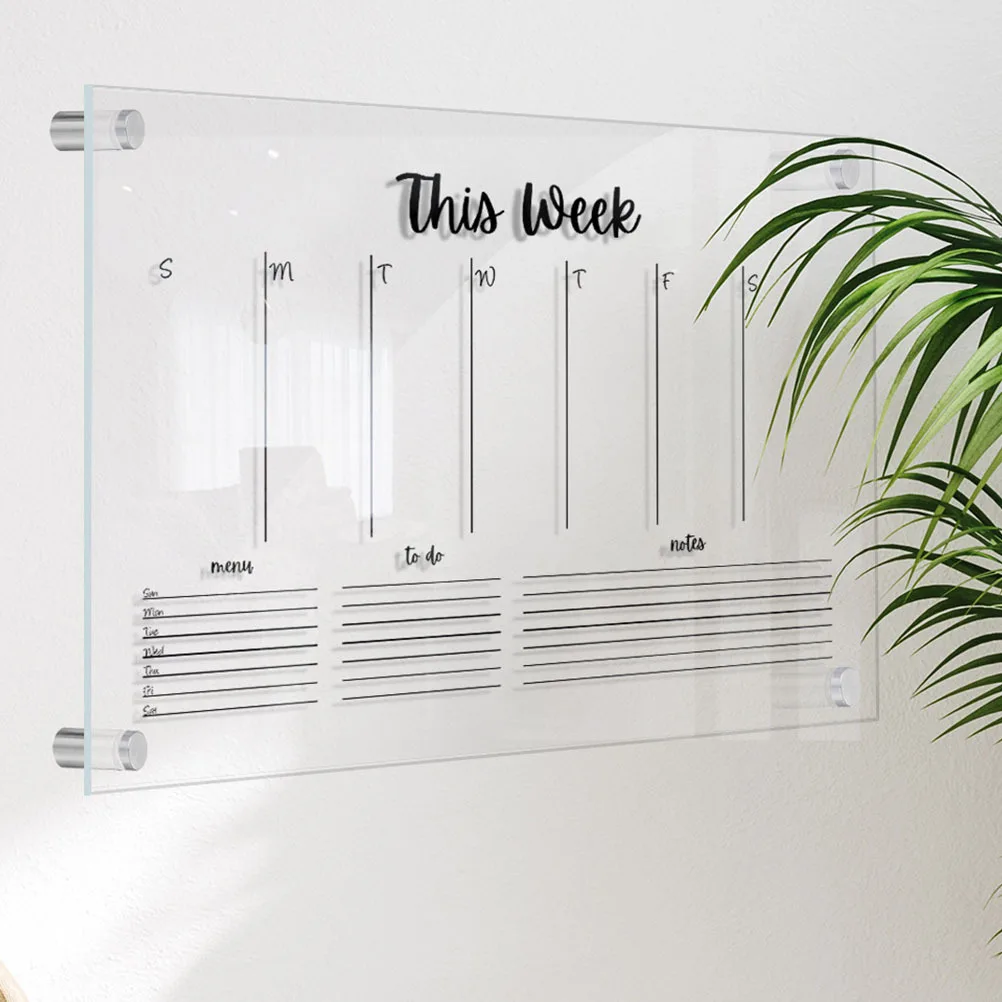 1 Set 1 Set Papan Pesan Hiasan Kreatif Transparan Papan Tulis untuk Menulis Menggambar Papan Catatan yang Dapat Dihapus Dekorasi Rumah Kantor Sekolah