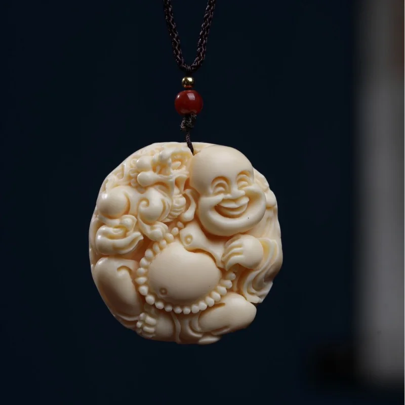 

Ivory Nut Smile Maitreya Variety Hand Pieces Pendant Crafts Men and Women Plaything Tea Ornaments Pendant Decoration Home Decora