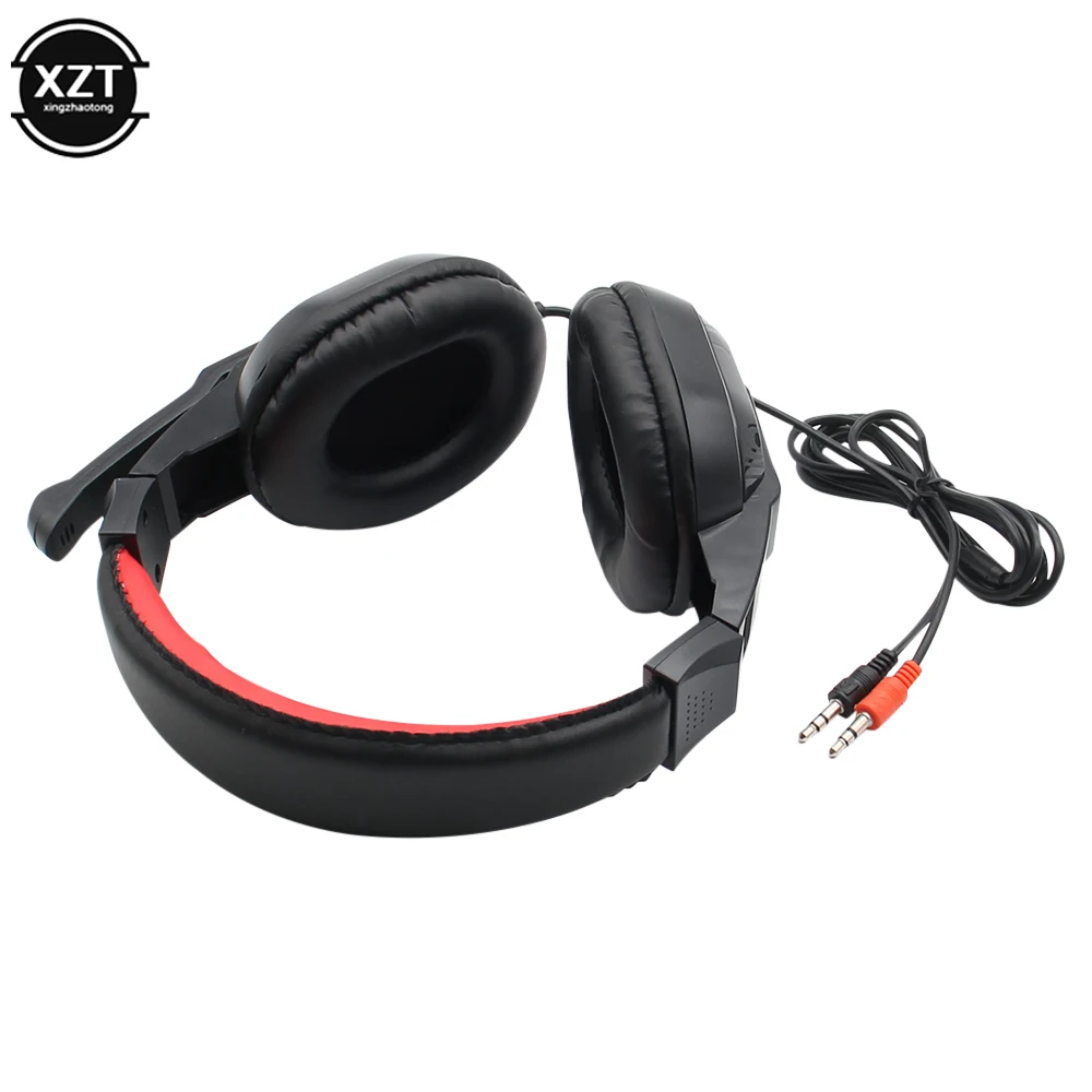 Verstelbare Oortelefoon 3.5Mm Gaming Hoofdtelefoon Stereo Type Computer Pc Gamers Headset Met Microfoons Voor Live Streaming