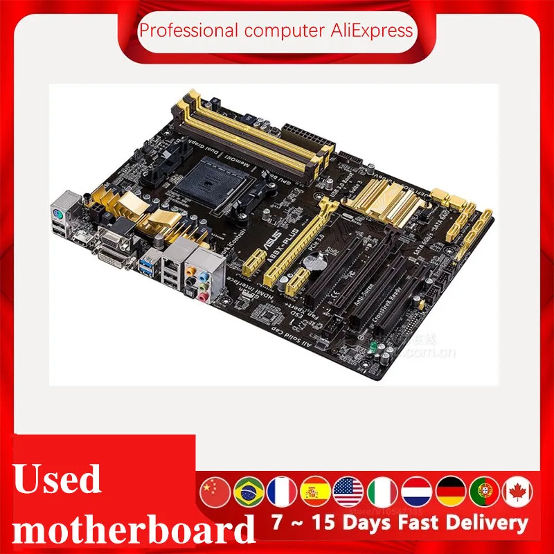 For ASUS A88X-PLUS Motherboard Socket FM2 FM2+ DDR3  For AMD A88X PLUS Original Desktop Mainboard SATA III Used Mainboard