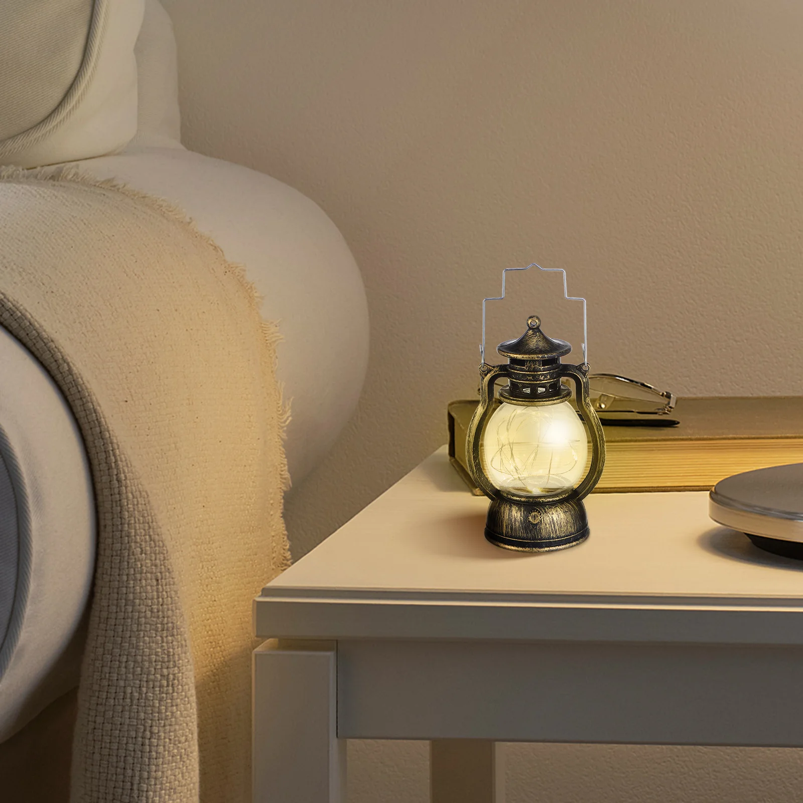 خمر فانوس صغير الزخرفية شنقا ضوء تعمل حجم صغير شريط المنزل حزب هدايا عيد الميلاد تخطيط المشهد