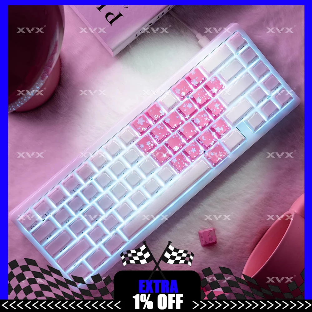 XVX Love PC Keycaps IMD Process Mixed Material Keycap Original Factory Personalized Keyboard Keycaps PC Gifts