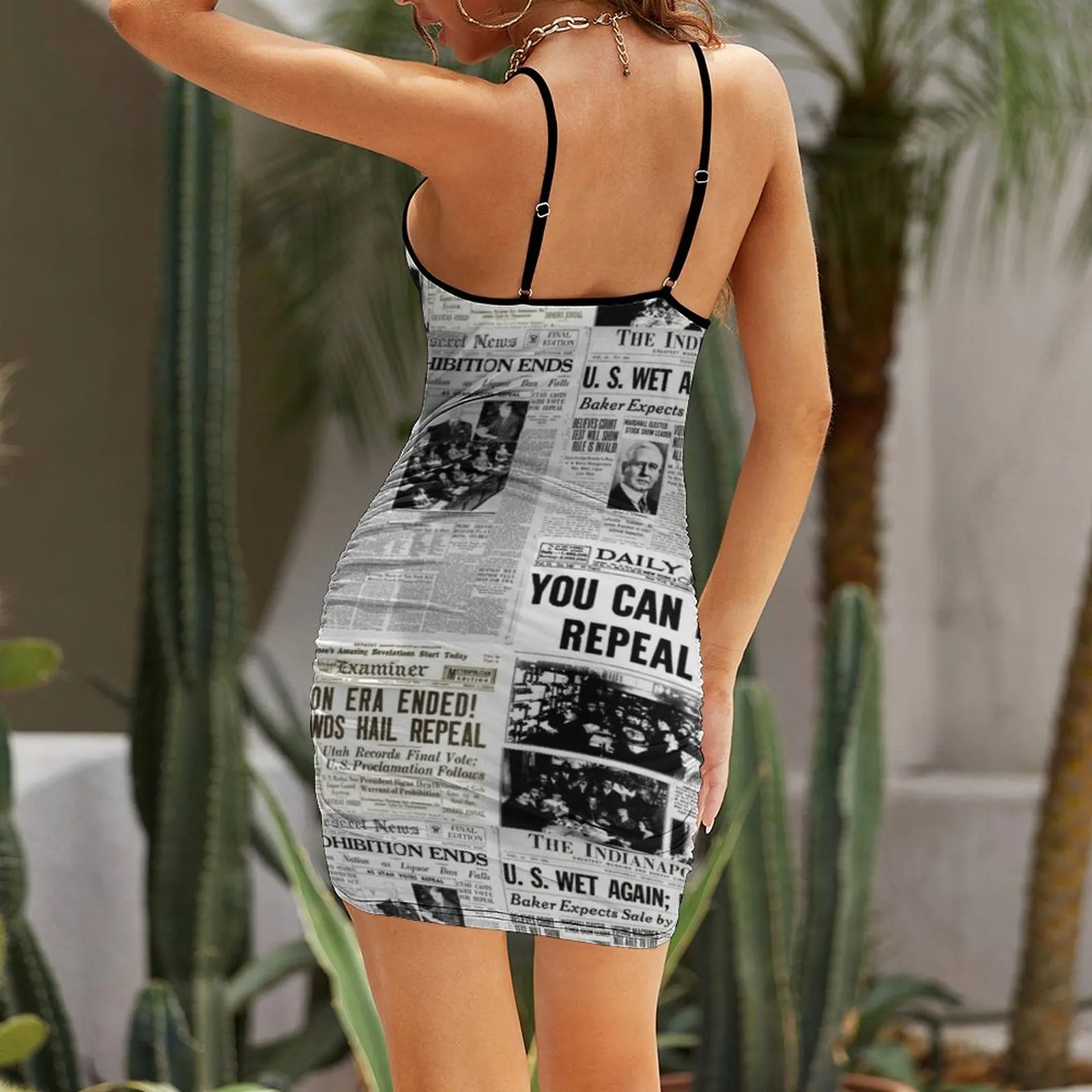 End of Prohibition - Newspaper Collage Sling Dress elegant dress summer outfits for women 2024 clothes for woman