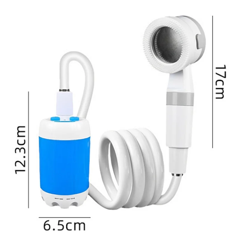 Portable Outdoor Shower Set Adjustable Flow Shower For Hiking Backpacking Beach Traveling-[A002]