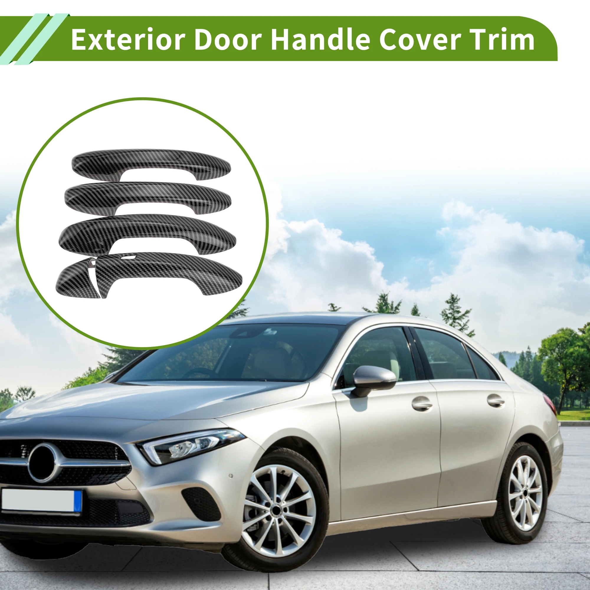 

Накладки на внешние ручки дверей UXCELL для Mercedes-Benz C-класса W205 2015-2021, черные, из карбонового волокна, 1 комплект