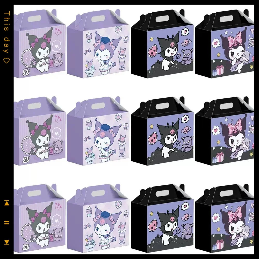 

sanrio animation peripherals birthday party cute candy packaging bag kuromi gift box cartoon Halloween decoration 12 pieces