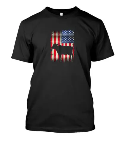 Cow USA American Flag 4th of July Design Gift Idea T-Shirt S-5XL