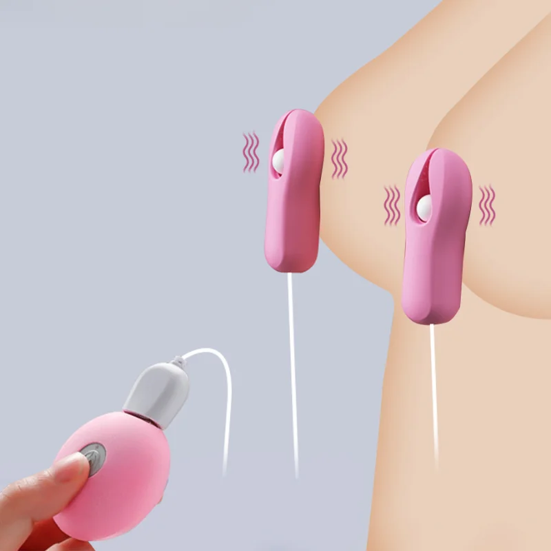 10 Modes Electric Nipple Clamp Breast Massage Vibrator Enhancer Bondage Adult Stimulator Sex Toys For Women Couples Female