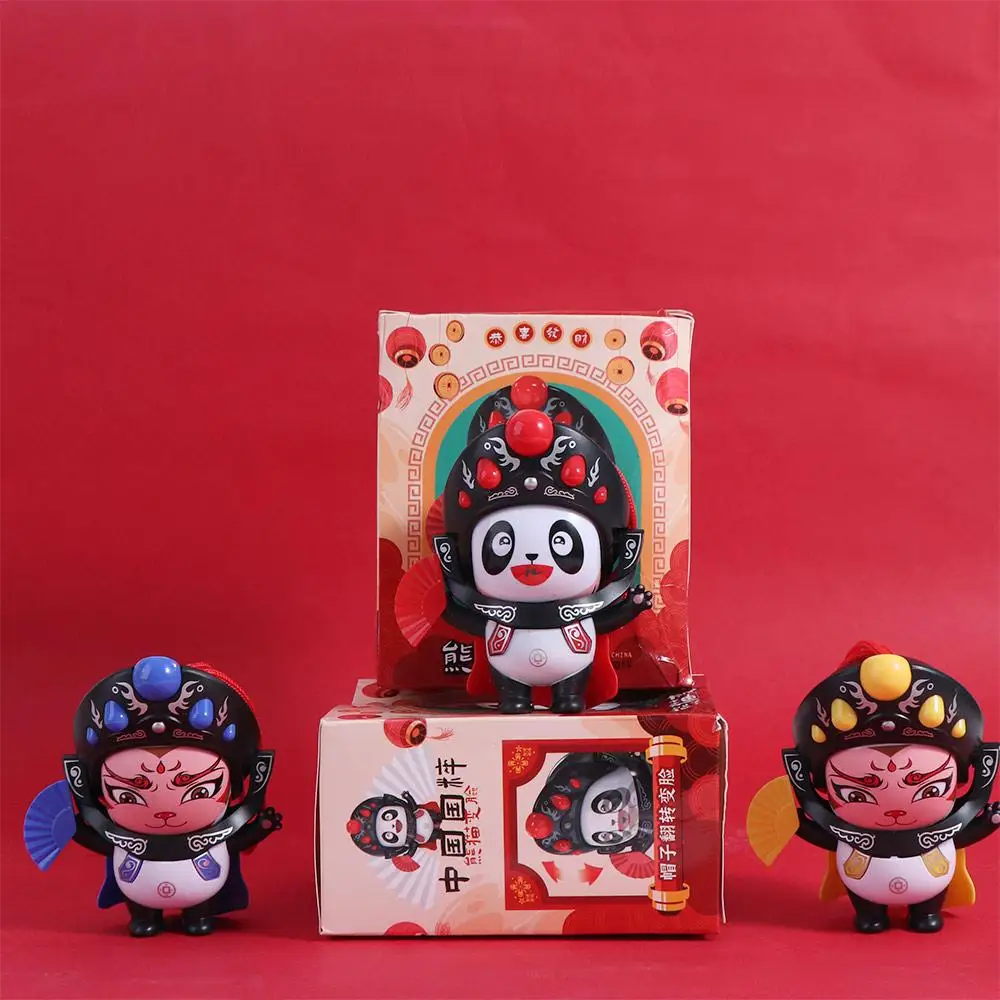 Face Change Sichuan Face Changing Doll Sichuan Opera Plastics Face Changing Panda Doll Mini DIY Crafts Face Changing Toy