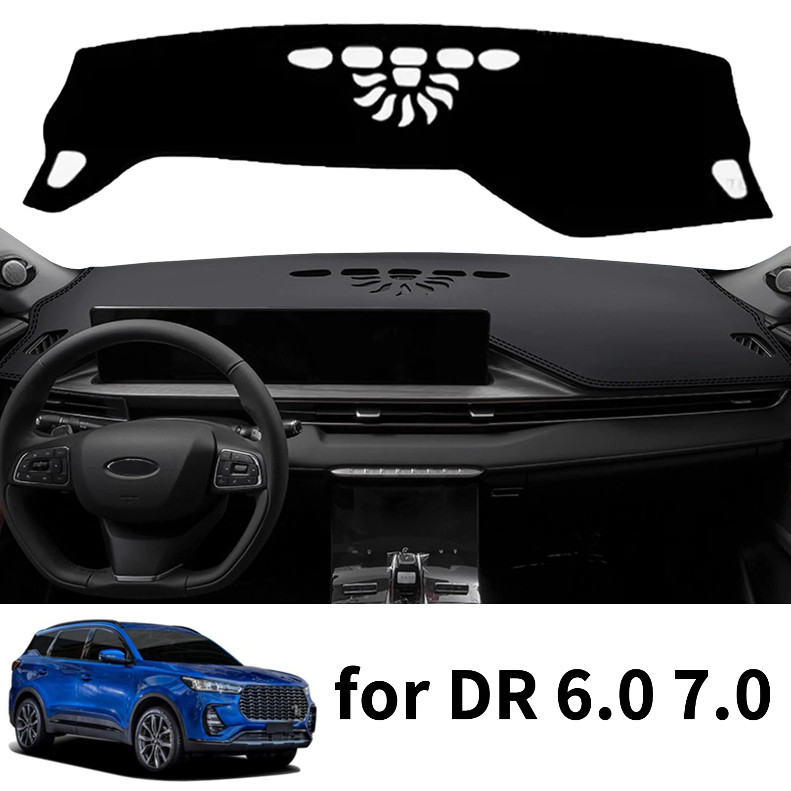 

for 2023 2024 2025 DR 6.0 7.0 Car Dashmat Dashboard Cover Pad DashMat Sunshade Protective Carpet Accessories