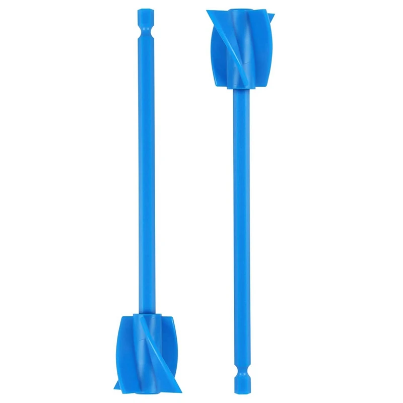 2 Pack Resin Mixer Paddles,Epoxy Mixer Attachment for Drill, Reusable Paint Mixer,For Epoxy Resin,Ceramic Glaze,Silicone