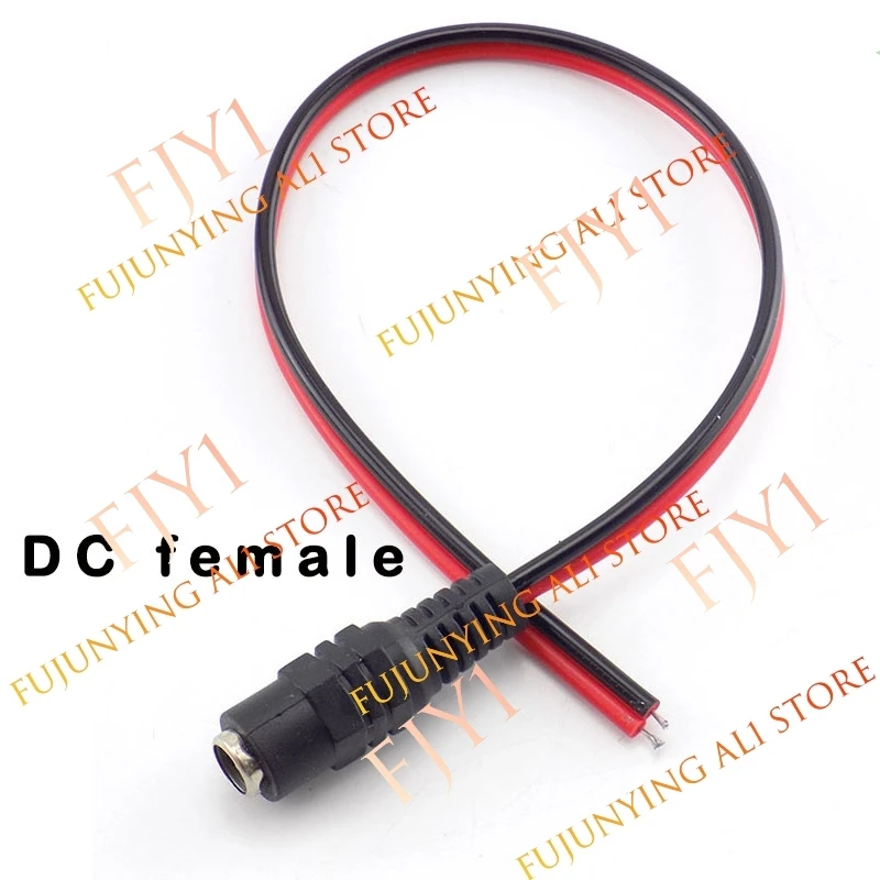 Male Female Jack Cable Adapter Plug Power Supply 5.5*2.1mm 12V DC Connectors Set for LED Strip Light CCTV Camera A1