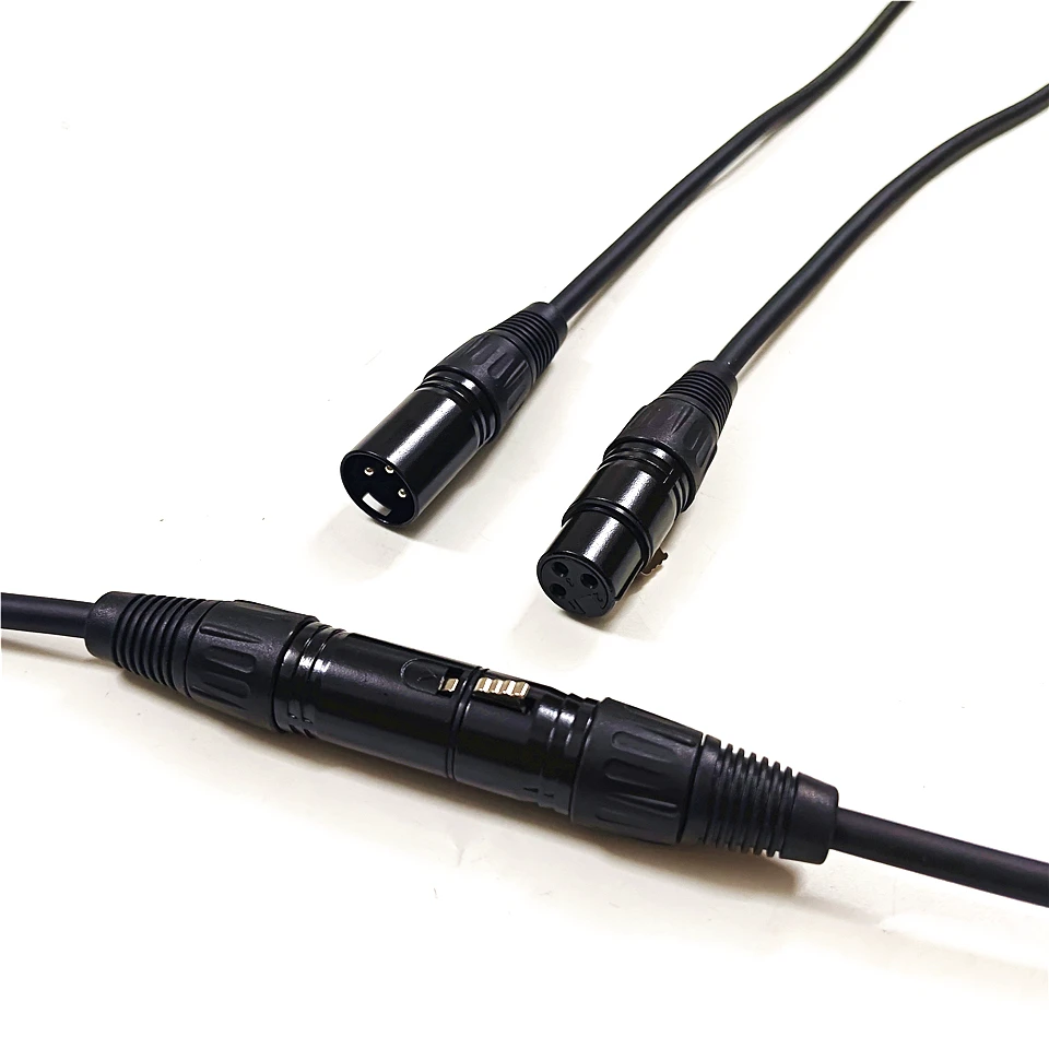 Cable DMX de 3 pines DMX512 LED PAR luces de escenario línea de señal dmx equipo de dj línea de señal dmx512 conector XLR línea de cable dmx dmx512