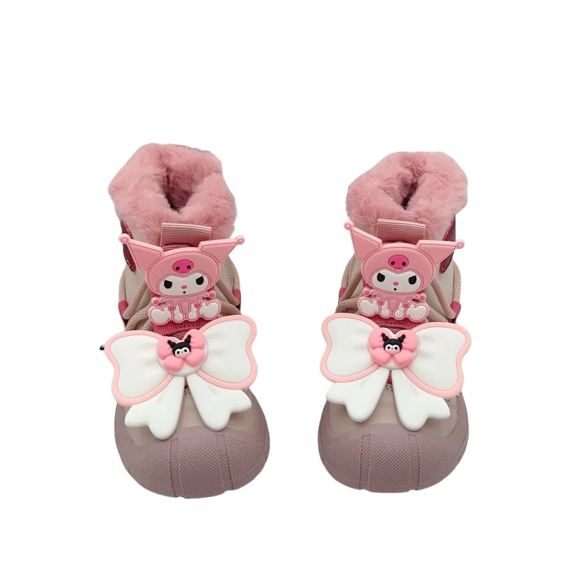 Girl Short Boots Hot Sanrio Kuromi Hello Kitty Kawaii Children Cotton Boots Butterfly Cartoon Princess Cotton-Padded Shoes New