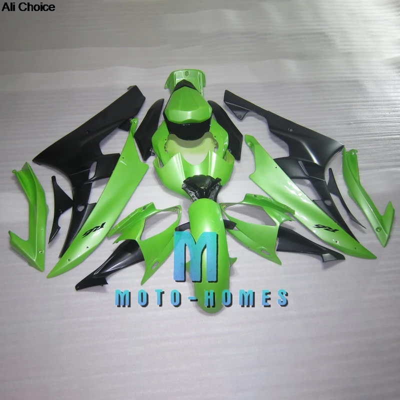 ABS Plastic Fairings Set for YAMAHA R6 2006 2007 YZFR6 06 07 Street Racing 100% Fit Motorcycle Accessories Green Black